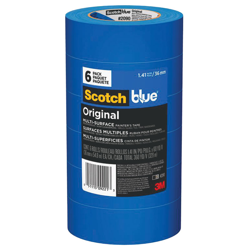 3M Scotch Blue® Multi Surface Painter's Tape, 6 Pk.