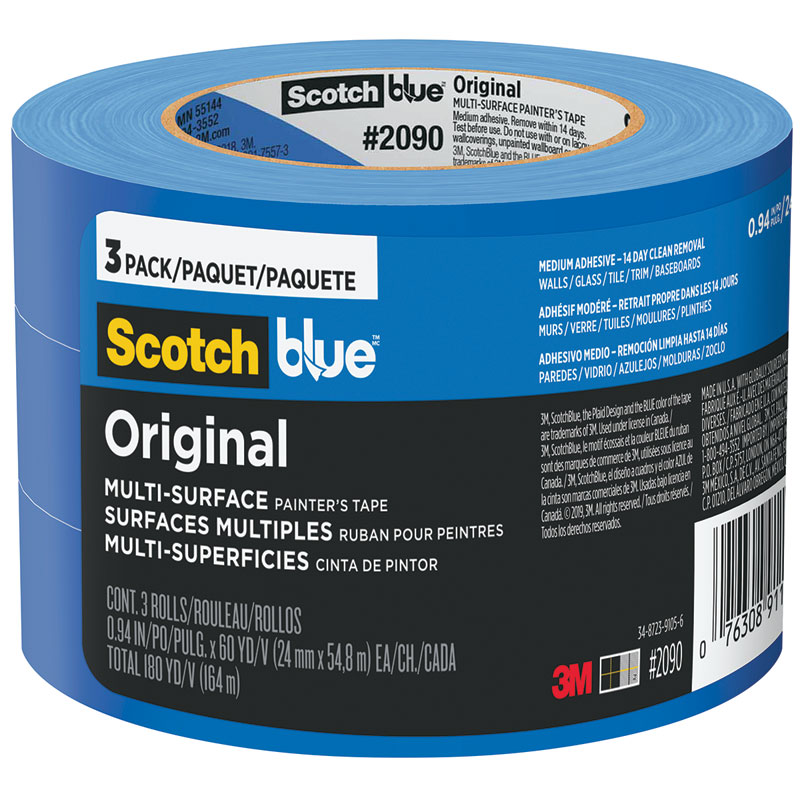 3M Scotch Blue® Original Painter's Tape, 3 Pk.