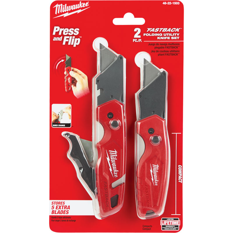 Milwaukee® 2 Pc. FASTBACK™ Folding Utility Knife Set