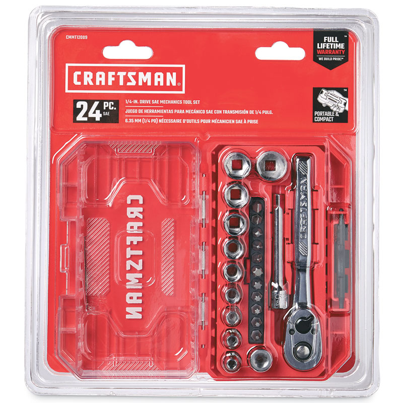 CRAFTSMAN® 24 Pc. 1/4" Drive SAE Mechanic's Tool Set