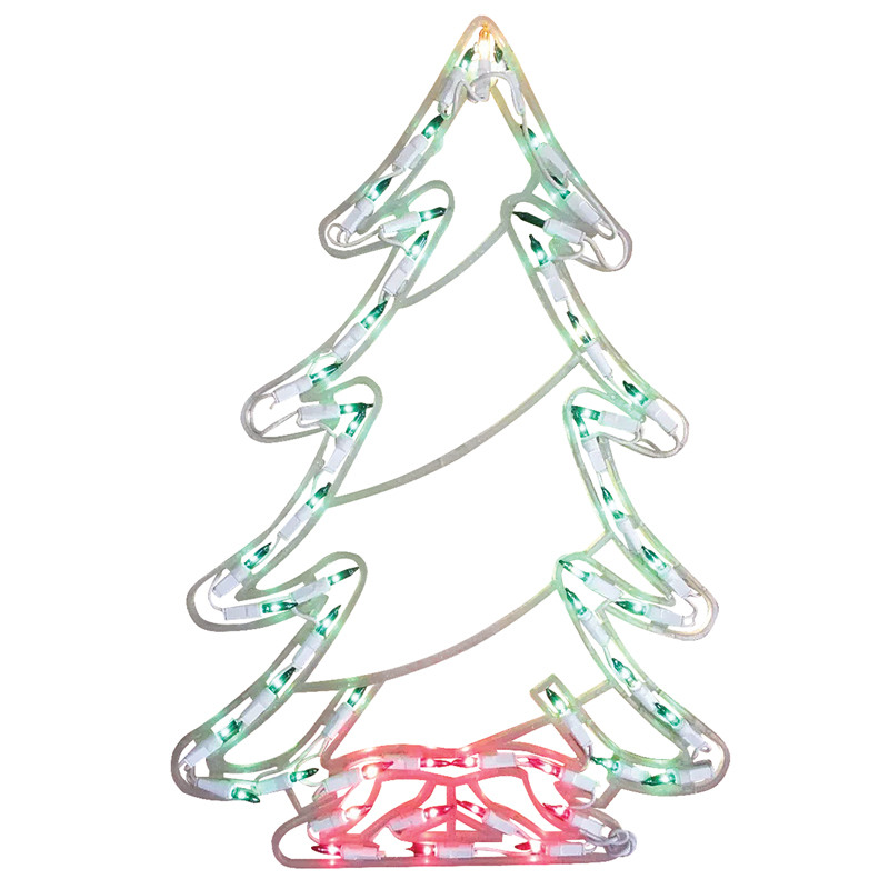 16.5" Sienna Christmas Tree Illuminated Window Decorations