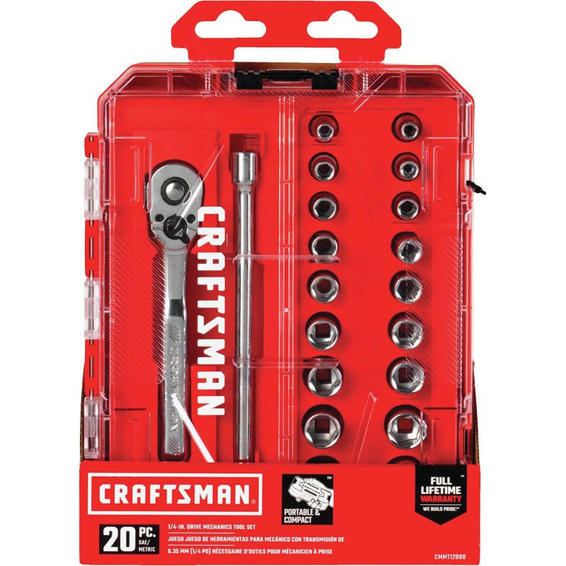 Craftsman® 20 Pc. 6 Point Socket And Ratchet Set