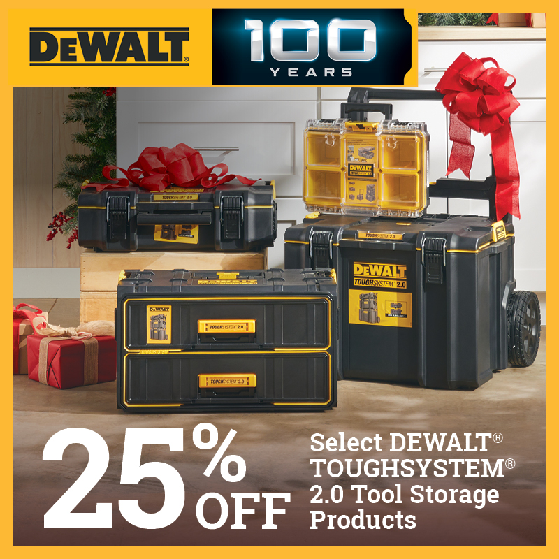 Select DeWalt® TOUGHSYSTEM® 2.0 Tool Storage Products