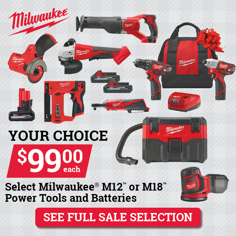 Select Milwaukee® Power Tools & Batteries for Under $100