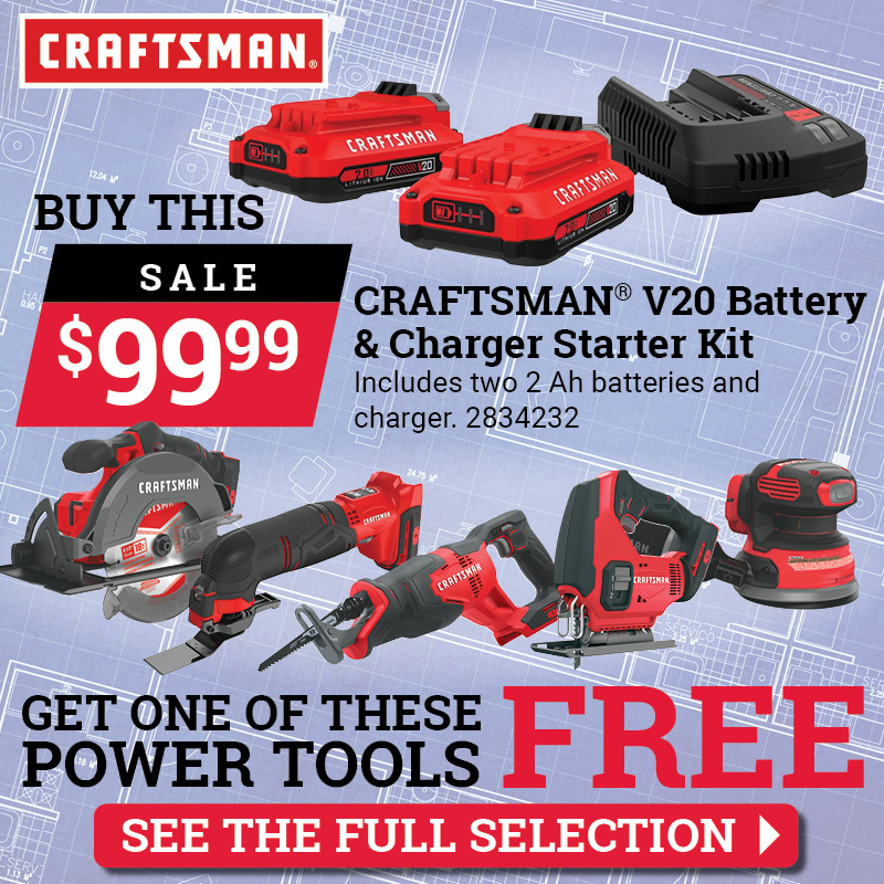 Craftsman® Battery and FREE Tool Deal