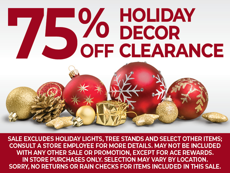 Holiday Clearance Event